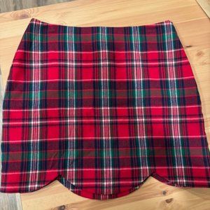Vineyard Vines Festive Plaid Wool Skirt